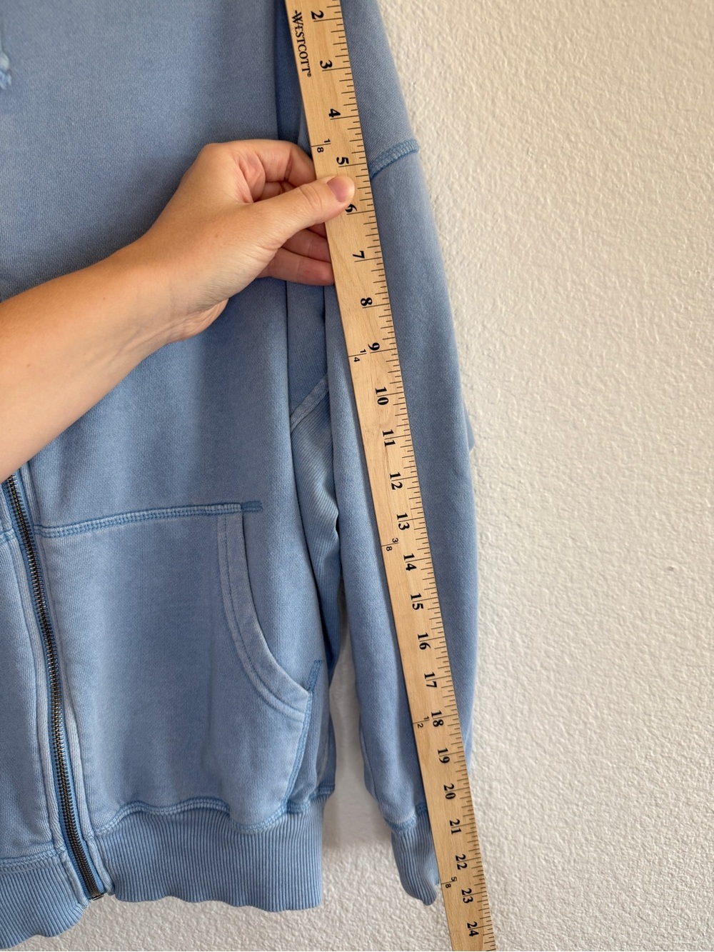 Aeropostale Unisex Full-Zip Light Blue Hoodie - Picture 8 of 11
